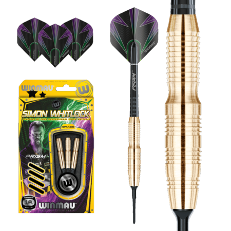 WINMAU SIMON WHITLOCK BRASS SOFT TIP – FLÉCHETTES POINTE PLASTIQUE