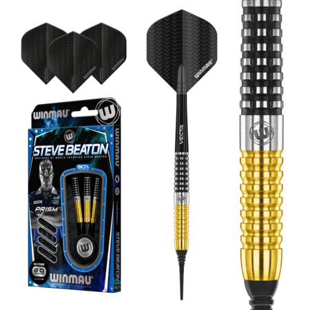 WINMAU STEVE BEATON SPECIAL EDITION 90% SOFT TIP – FLÉCHETTES POINTE PLASTIQUE