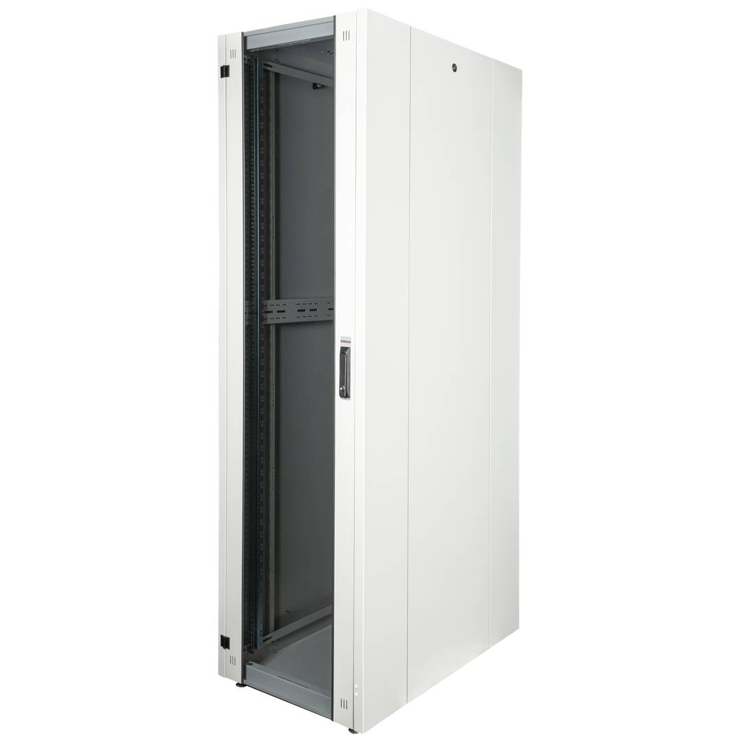 Armoire Rack 19″ Mobirack debout 47U Largeur 600 Profondeur 1000 Porte Vitrée Blanche