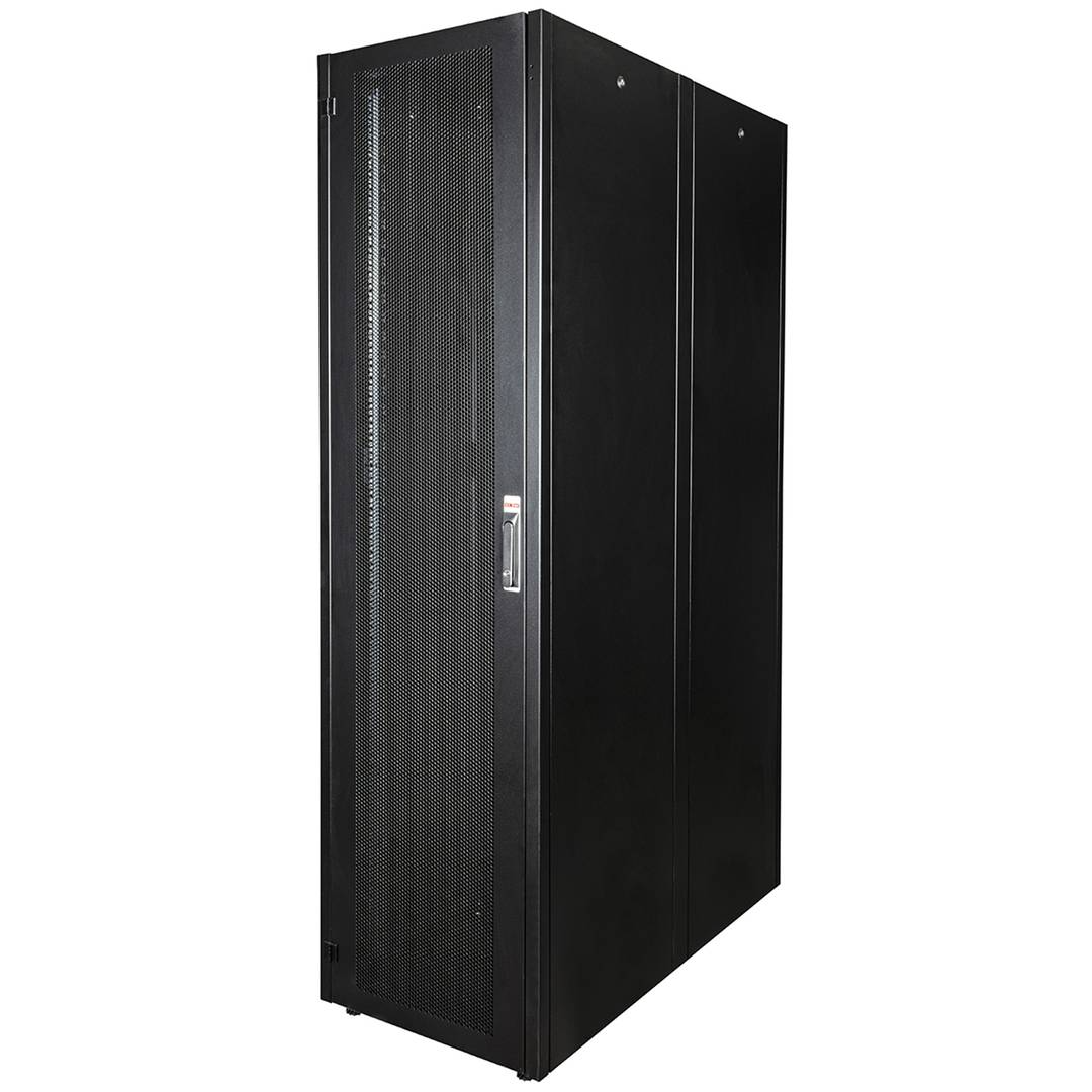 Armoire Rack 19″ Mobirack debout 47U Largeur 600 Profondeur 1200 Noir Porte Perforée