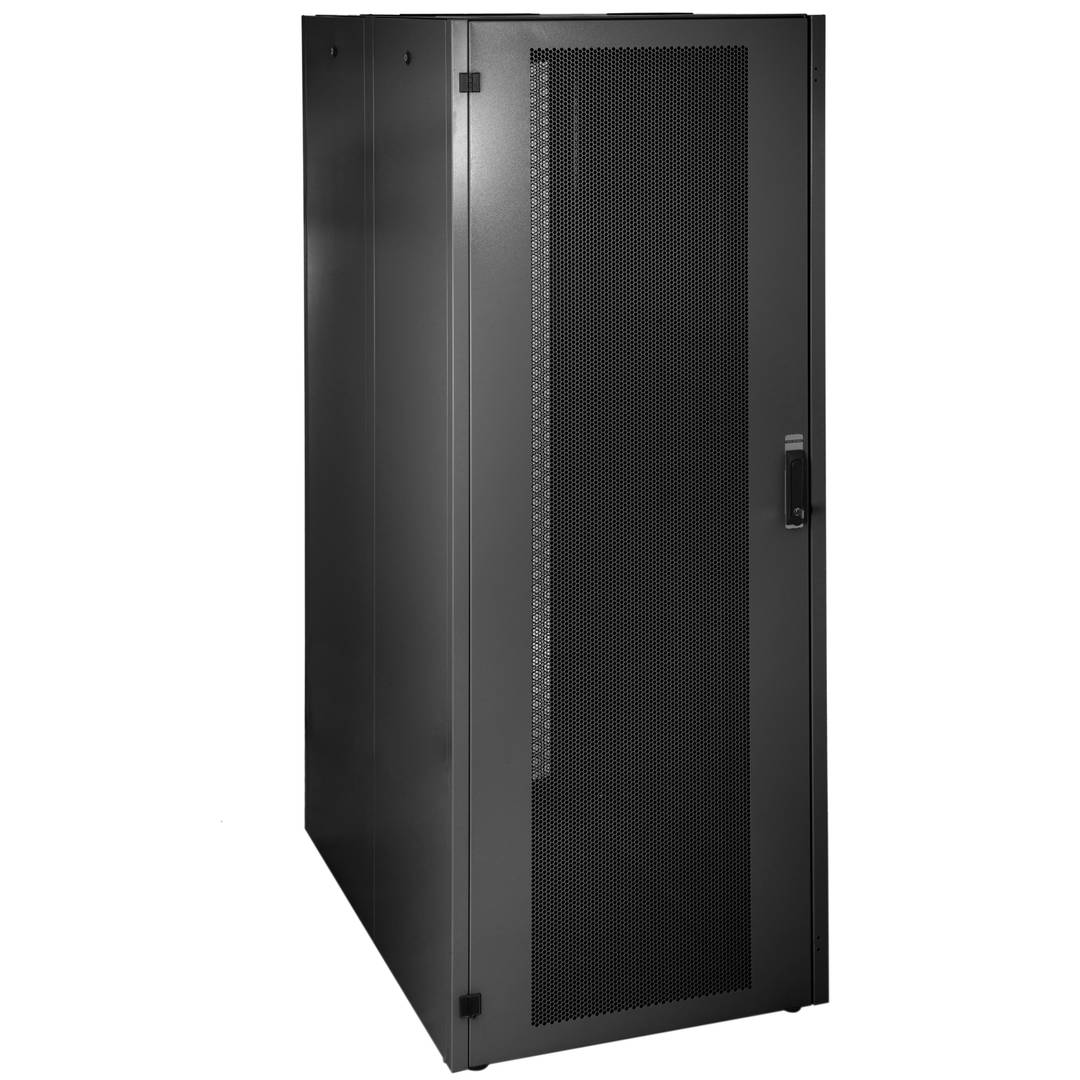 Armoire Rack 19″ Mobirack debout 42U Largeur 800 Profondeur 1000 Noir Porte Perforée