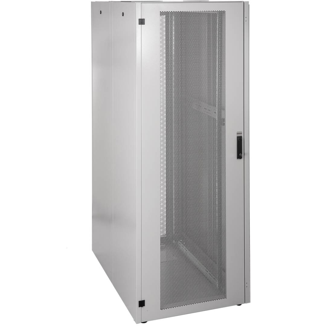 Armoire Rack 19″ Mobirack debout 42U Largeur 800 Profondeur 1000 Porte Perforée Blanche