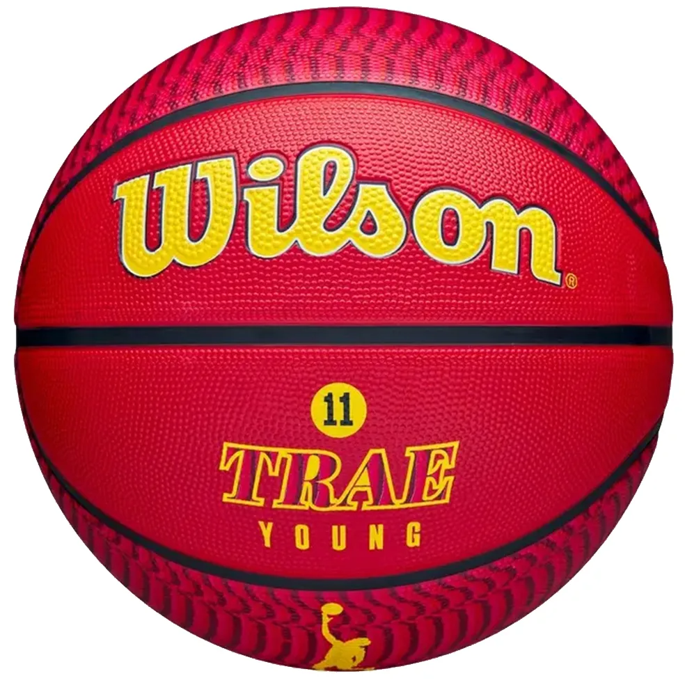 Ballon de Basketball Wilson NBA Player Trae Young Jaune, Rouge