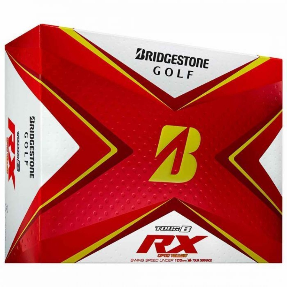 Boite de 12 Balles de Golf Bridgestone Tour B RX Jaunes