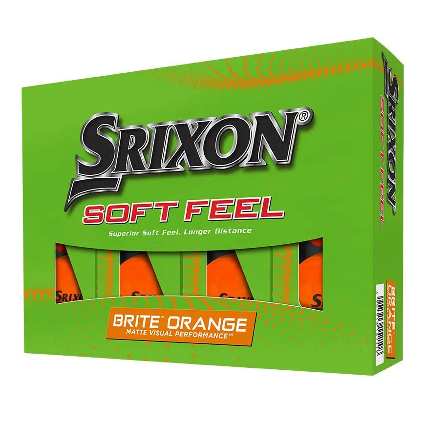 Boîte de 12 Balles de Golf Srixon Soft Feel Brite Orange New