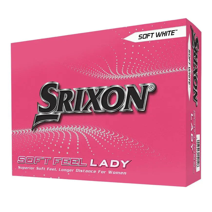 Boîte de 12 Balles de Golf Srixon Soft Feel Ladies Soft Blanche New