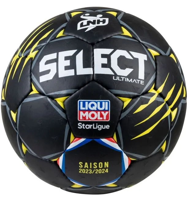 Ballon de Handball Select LNH Ultimate 2023/2024 T2 Noir / Jaune