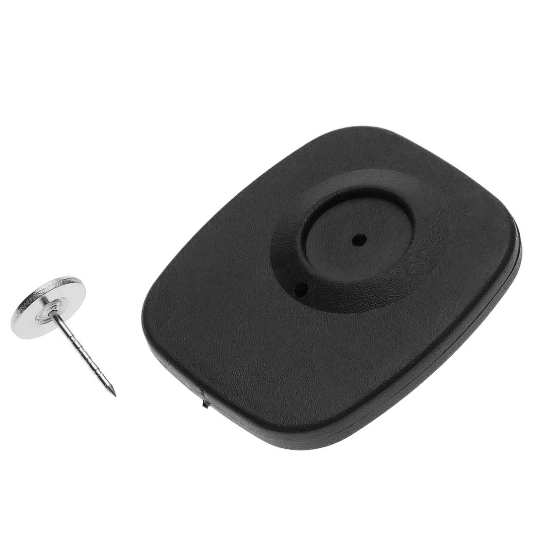 Étiquette antivol compatible EAS RF 8,2 MHz 47 x 42 mm noir avec broche 100 unités