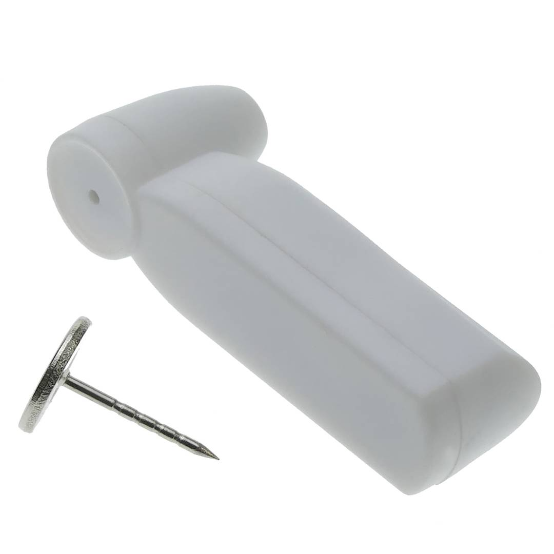 Étiquette anti-vol compatible EAS RF 8,2 MHz 51 x 19 mm blanc avec broche