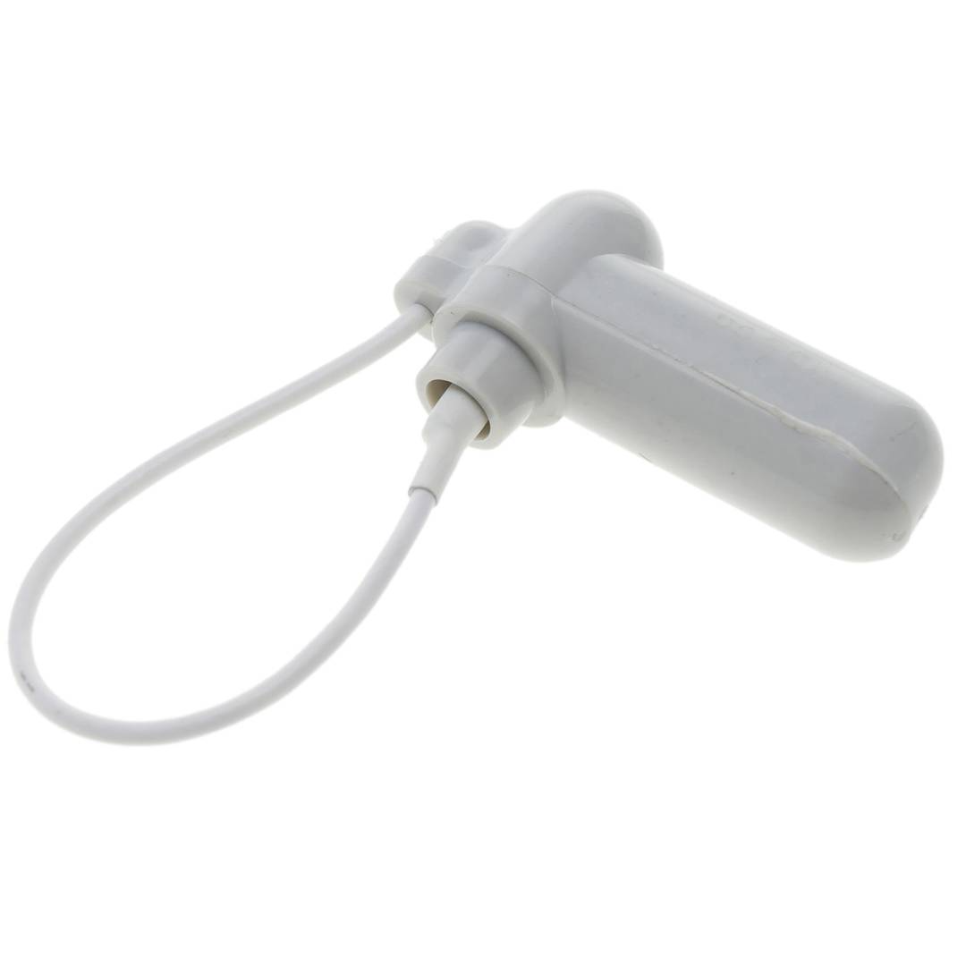 Étiquette anti-vol compatible EAS RF 8.2MHz 50 x 13 mm blanc avec câble en acier 100 unités