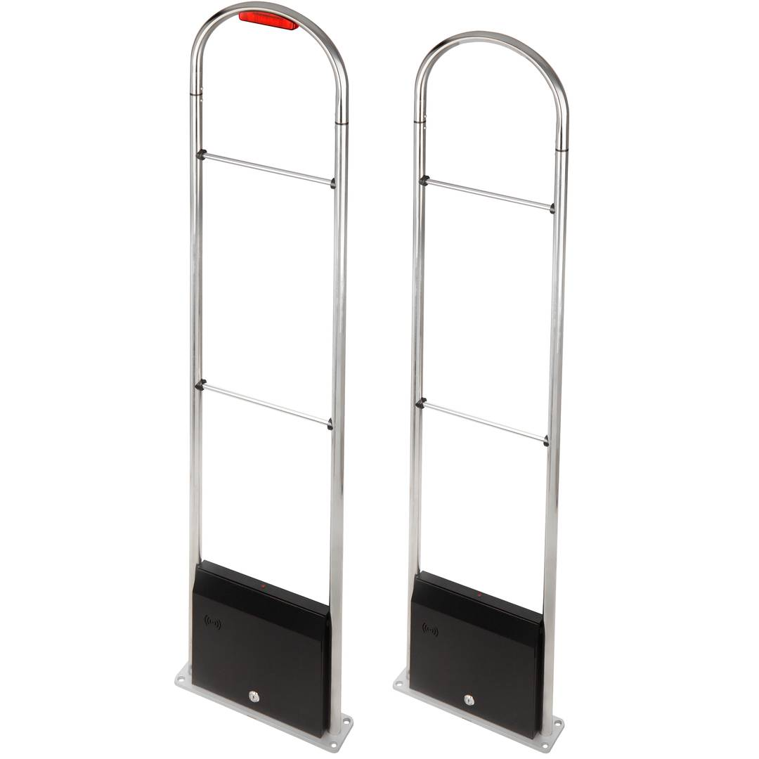 Arc anti-vol compatible avec les étiquettes anti-vol EAS RF 8.2Mhz avec 2 colonnes en acier inoxydable