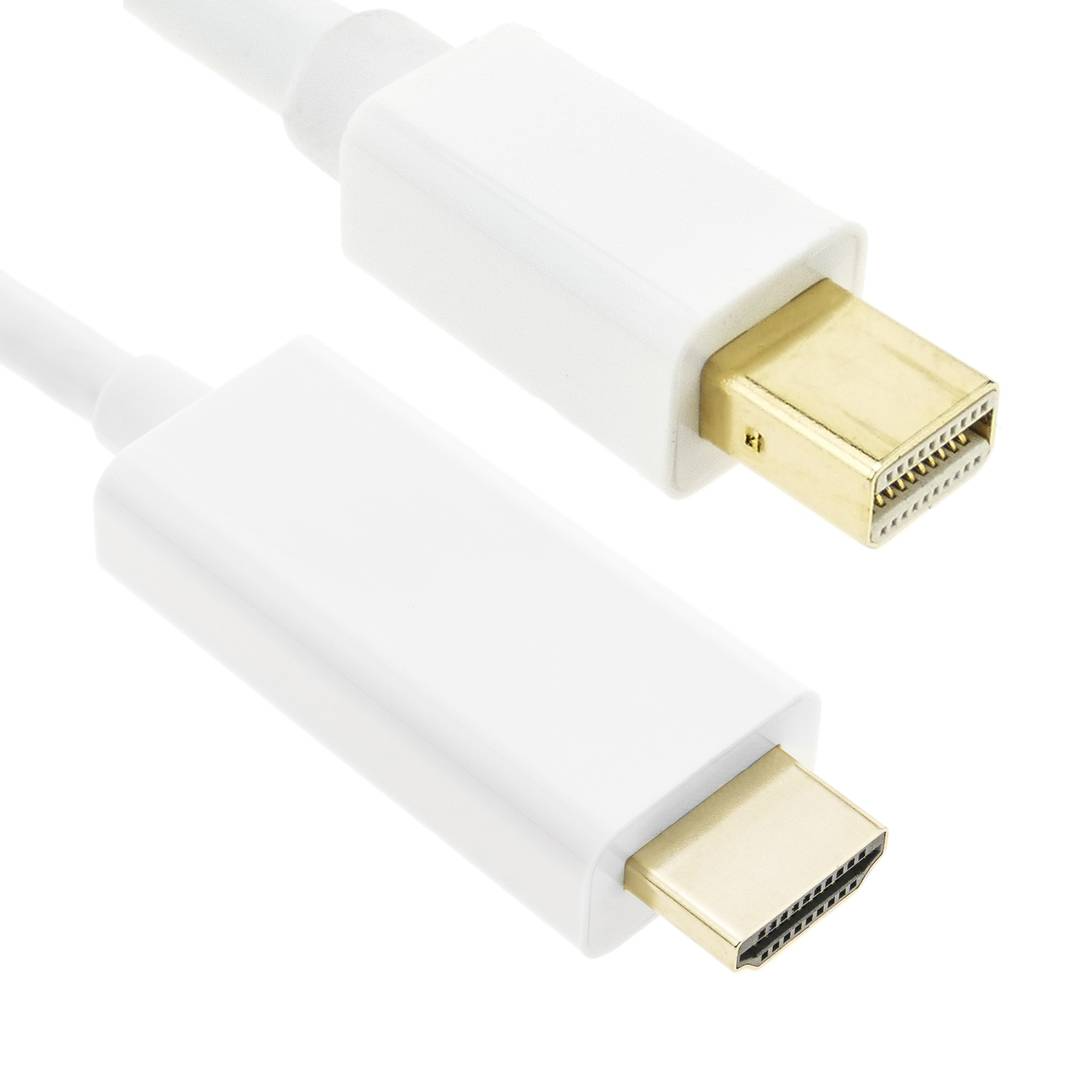 Adaptateur Mini DisplayPort male vers HDMI câble male 1 m