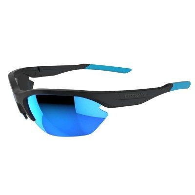 LUNETTES DE VÉLO ADULTE CYCLING 500 BLACK/BLUE NOIRES ET BLEUES CATÉGORIE 3 B’TWIN