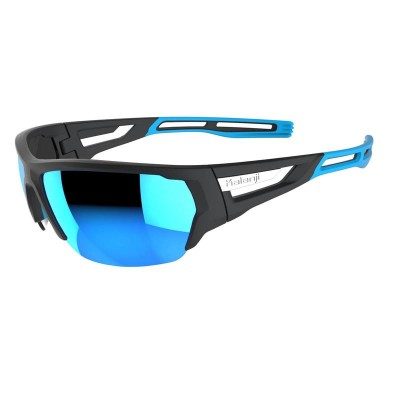 LUNETTES DE RUNNING ADULTE RUNNING 700 BLUE NOIRES ET BLEUES CATÉGORIE 3