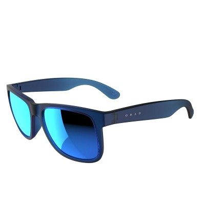 lunettes de soleil de marche sportive adulte WALKING 400 bleues catégorie 3